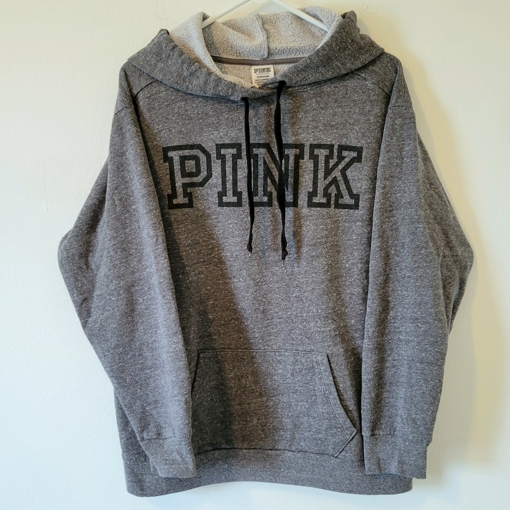 Victoria's Secret PINK brand gray fleece hoodie
